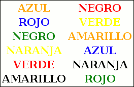 Lee las palabras y luego los colores