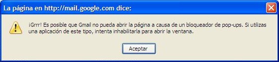 Grr!! Error en Gmail